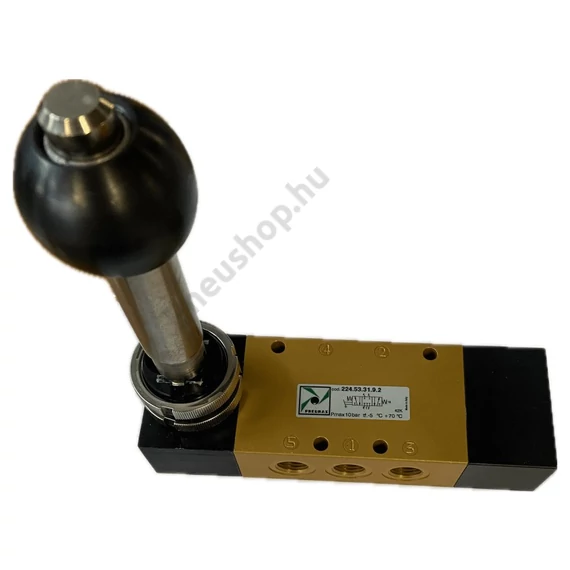Kézi karos szelep, 5/3 khz  ts G1/4"  - spec blok.