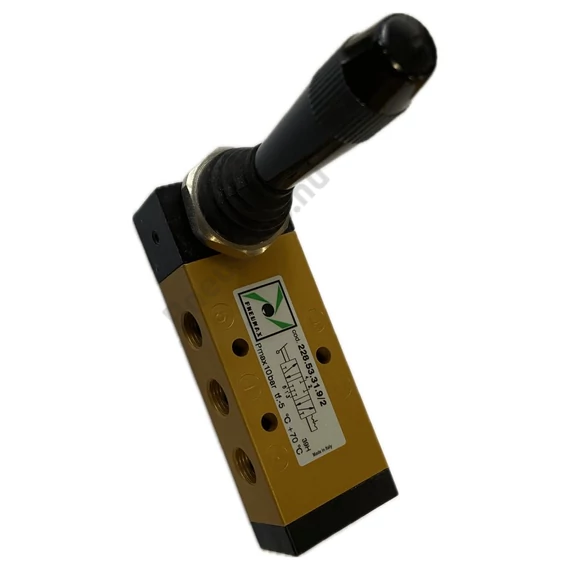 Kézi karos szelep, 5/3, ts, khz, G1/8"