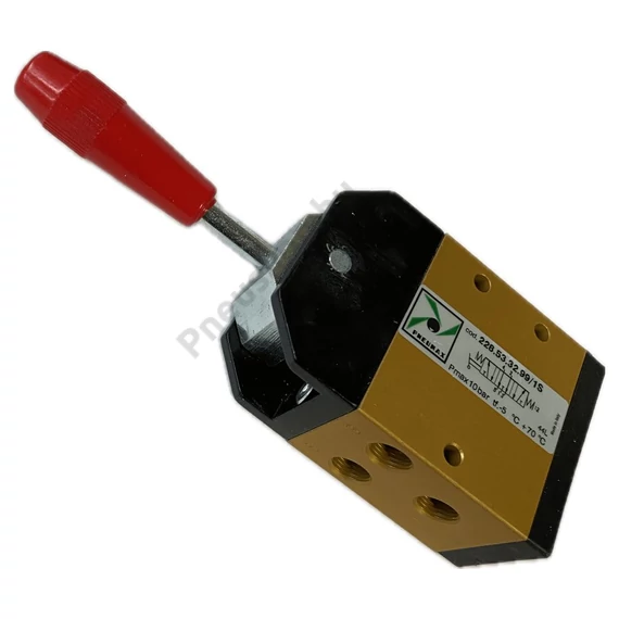 Kézi karos szelep, álló  5/3 ms G1/8" khny.