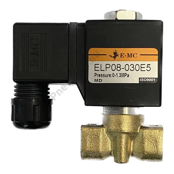 ELP Mágnesszelep, NC, 1/4 coll, FKM, 12VDC, 0-13bar stekkerrel