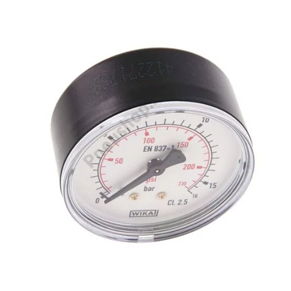 Manométer, hátsó 1/4 coll csatl., átm: 63mm, 0/16bar