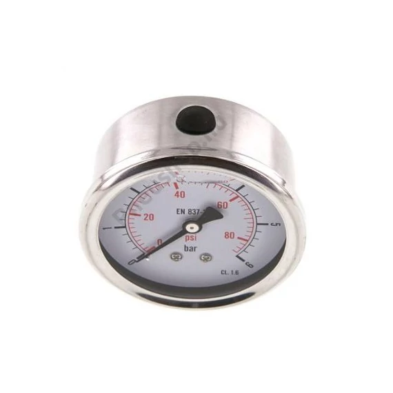 Manométer, hátsó 1/4 coll csatl., átm: 63mm, 0/6bar, glicerin töltésű