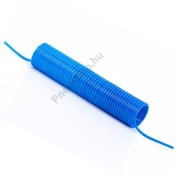 Spirálcső, PU, kék, 5m