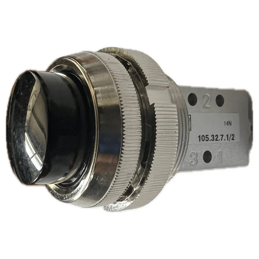 Vészgombos  szelep, 3/2 MS - fekete - 30mm