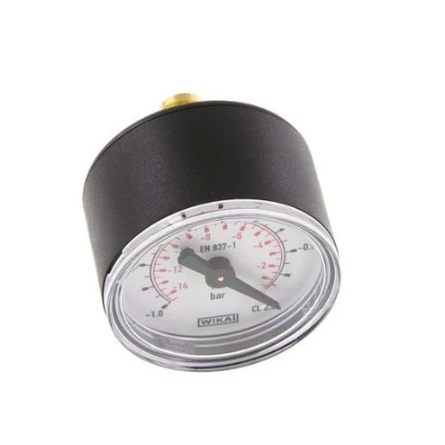 Manométer, hátsó 1/8 coll csatl., átm: 40mm, -1/0bar