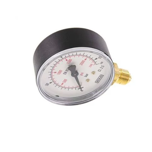 Manométer, alsó 1/4 coll csatl., átm: 63mm, 0/160bar