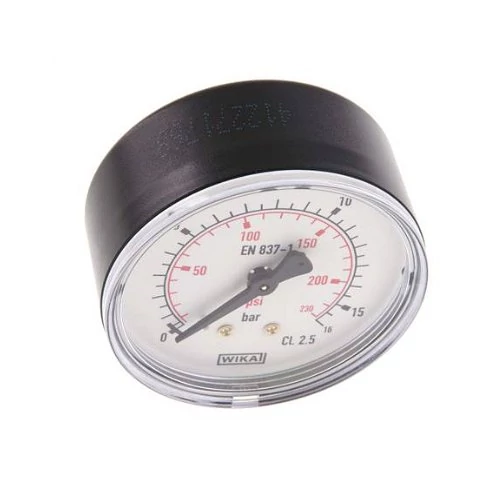 Manométer, hátsó 1/4 coll csatl., átm: 63mm, 0/16bar